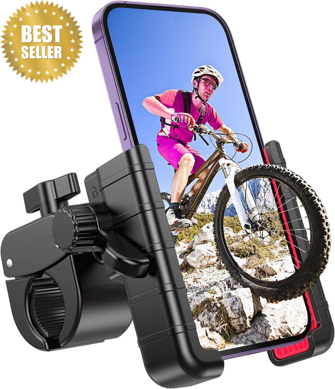 Bike Phone Holder,Motorcycle Phone Holder,With 360 Rotation Outdoor Handlebar Mo