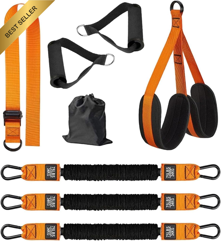 Adjustable Heavy Duty Pull-Up Assist Bands with Handles Fitness Muscle Training