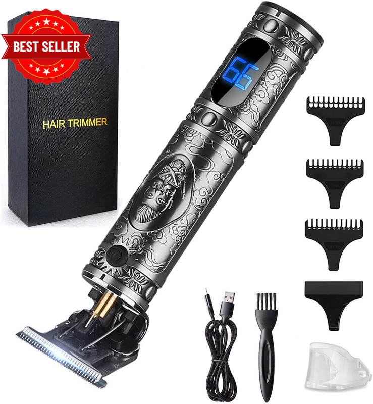 Hair Clippers for Men Hair Trimmer for Barbers,Professional Cordless T Blade Tri