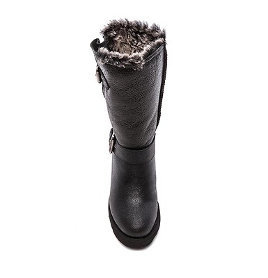 Pre-owned Australia Luxe Collective Winter Snow Fur Warm Black Machina Wedge Boots Shoes