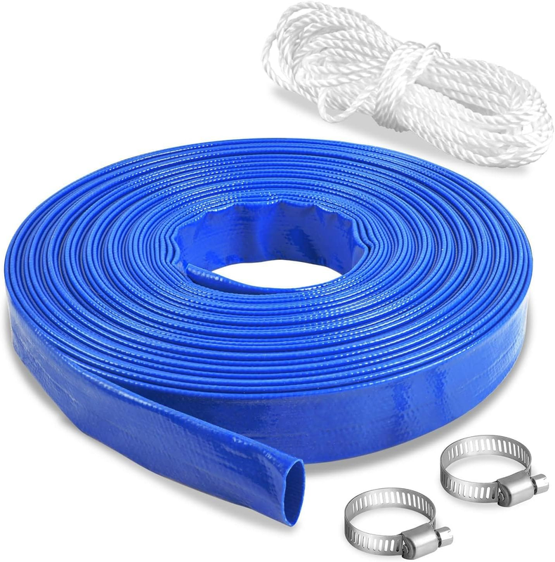 25Mm 1" X 50M Submersible Water Pump PVC Layflat Hose Kit