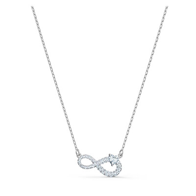 SWAROVSKI SILVER ネックレス NECKLACE Clear Swarovski Crystal Teardrop Pear Shaped Silver Pendant