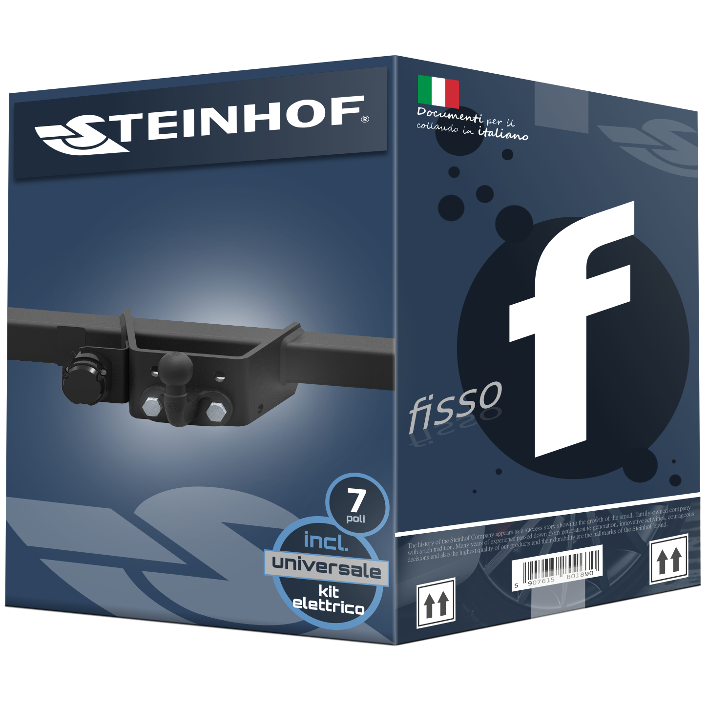 GANCIO TRAINO FISSO SFERA FLANGIATA PER FORD TRANSIT CASSONE 2006-14
