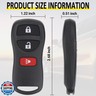 Vurkcy Keyless Entry Remote Key Fob Compatible with Infiniti FX35 FX45 QX4, Armada Pathfinder Frontier Murano Titan Quest Xterra Sentra, Replacement for KBRASTU15 (Single)