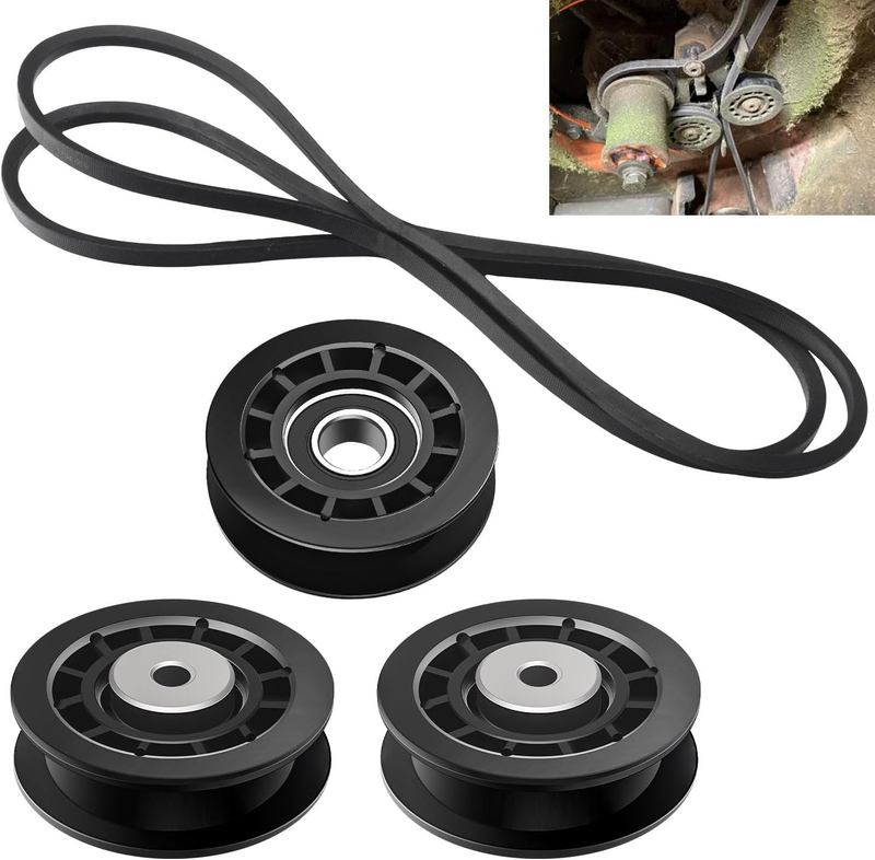 (2) 587973001 (1) 587969201 Pulleys - 580364609 Belt & Pulleys Kit Compatible wi