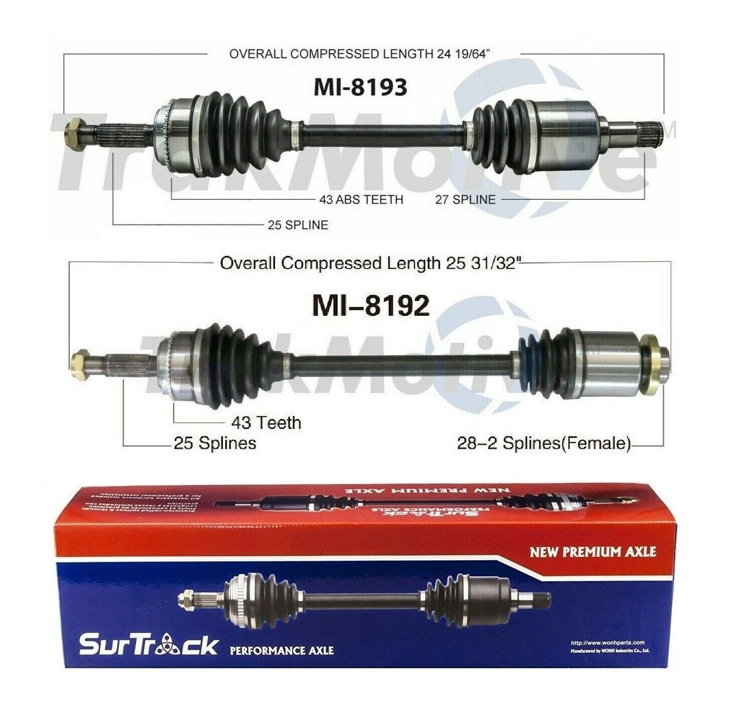 For Mitsubishi Lancer FWD Sp.Ralliart 2.4L Front CV Axle For Mitsubishi Lancer FWD Sp.Ralliart 2.4L Front CV Axle