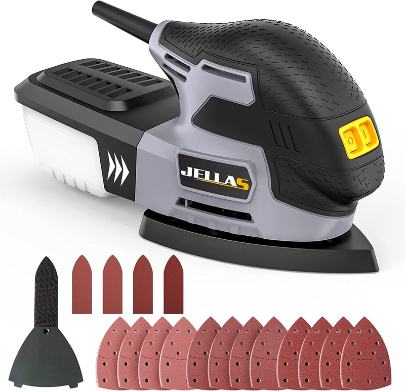 Electric Detail Sander, 220W Compact Sander Machine for Wood, 13,000 RPM Sanders