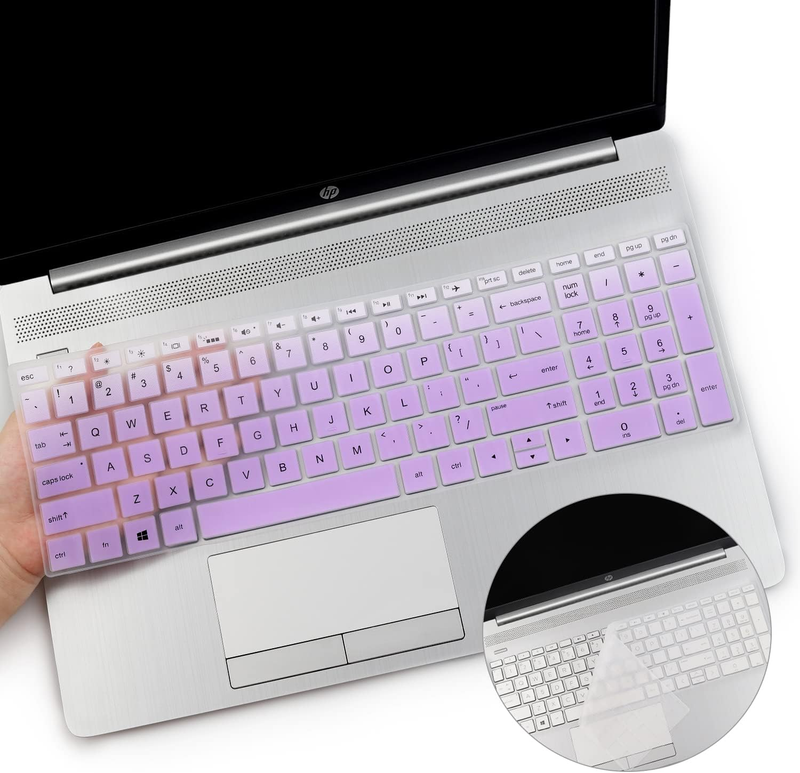 2PCS Keyboard Cover for HP Laptop 15.6 15-Dy 15-Dw 15-Da/Db 15-Bs/Bw 15-Ef 15T 1