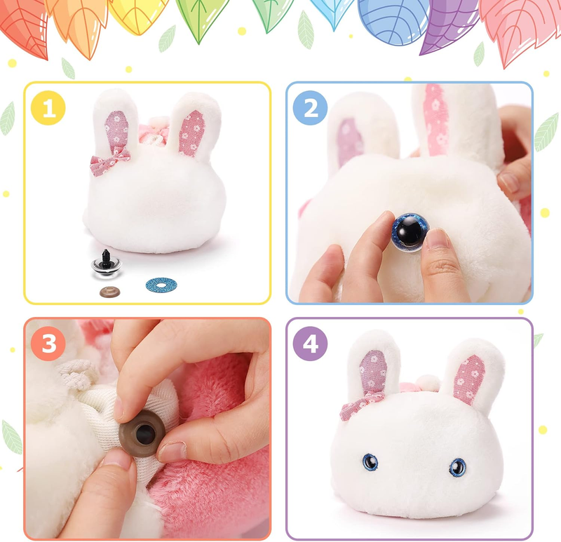 160pcs Large Safety Eyes for Amigurumi Glitter Eye for Stuffed Animals for DIY D