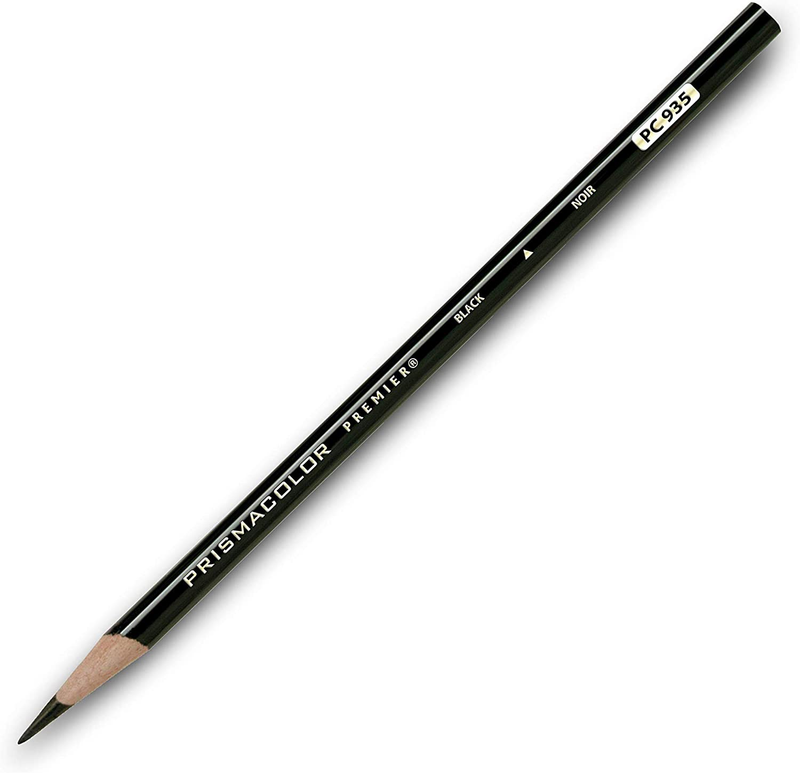 Premier Colored Pencils, Black Lead/Black Barrels, 12/Pk (3363)