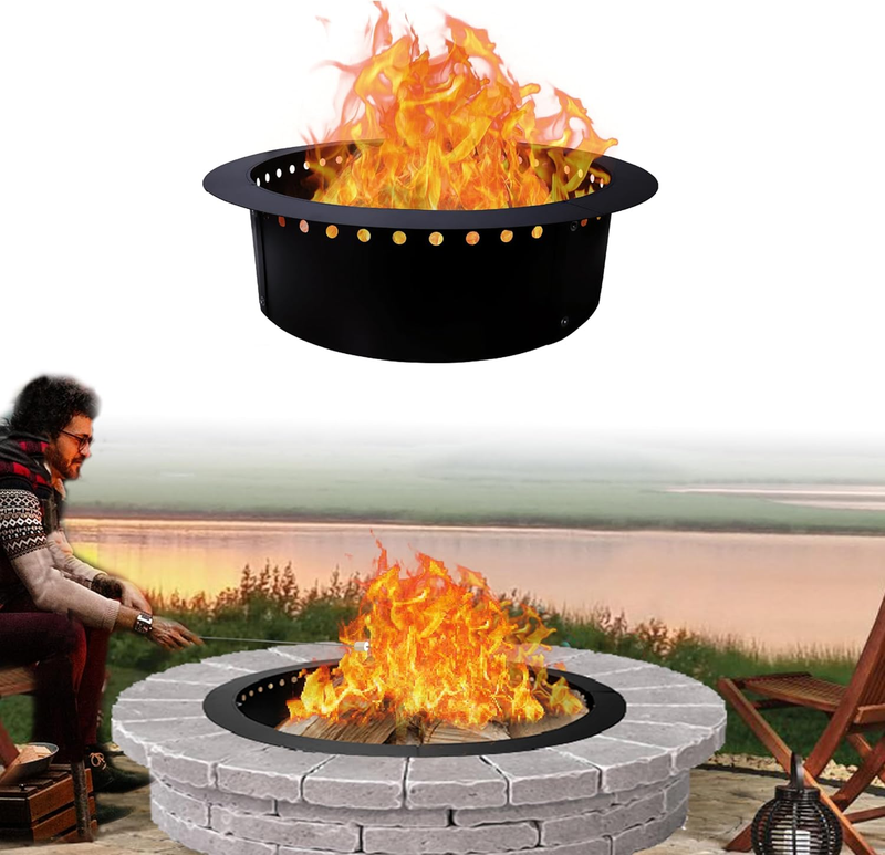 Smokeless Fire Pit Insert - Steel 36