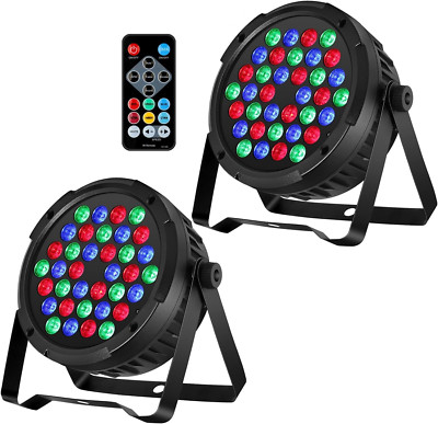 RGB Stage Par Lights With Sound Activated Auto Play Remote & DMX Control Uplight