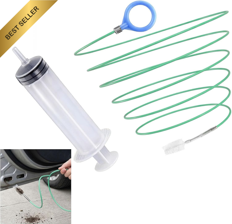 Auto Sunroof Drain Cleaning Tool with Needle Kit,3M Extra Long Flexible Brush fo