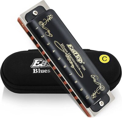 EASTTOP 10Hole Diatonic Harmonica 008K Blues Harp Mouth Organ Harmonica New US