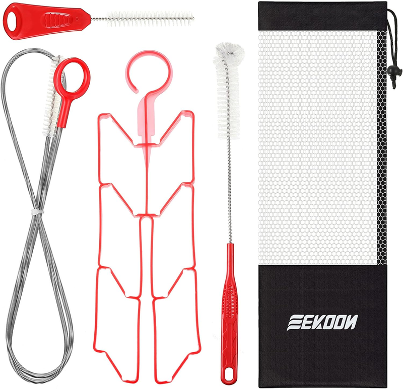 Hydration Bladder Cleaning Kit Compatible with Osprey Packs Hydraulics Reservoirs, Water Bladders Cleaner Set Includes Brushes, Drying Collapsible Frame and Carrying Bag