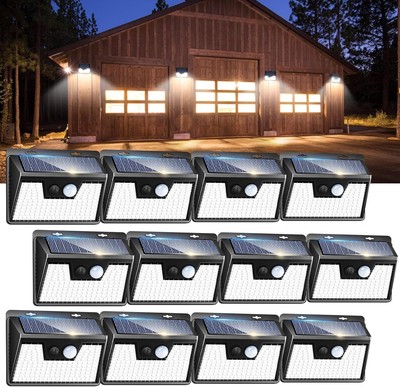 3 Lighting Modes Solar Solar Lights Outdoor Waterproof [12 Packs/140 Leds] ,
