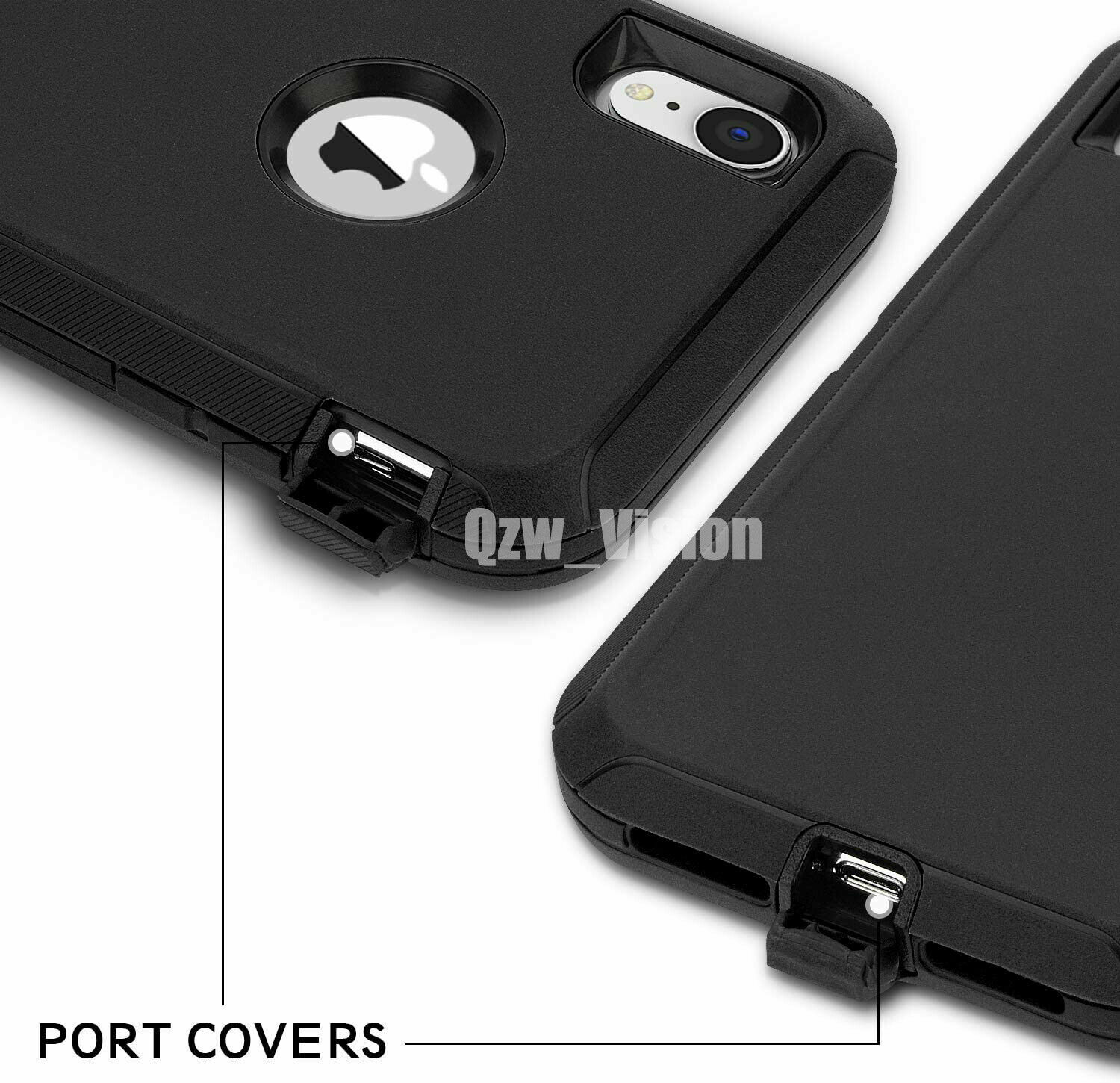 For Apple iPhone X Xs Max Shockproof Case Cover W/ Belt Clip + Screen Protector