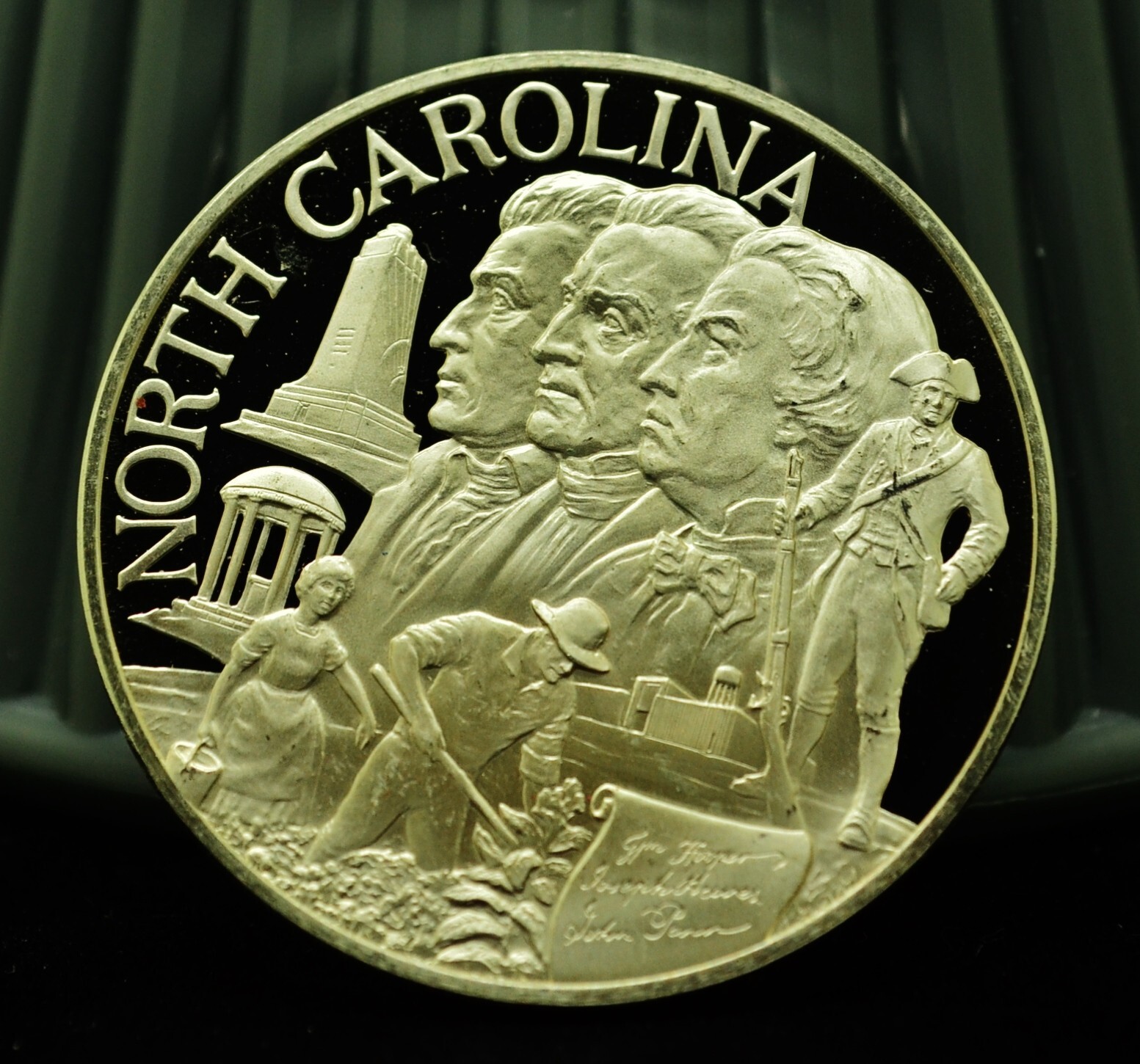 FRANKLIN MINT 銀貨 North Carolina Franklin Mint Art Round 92.5% Silver | eBay