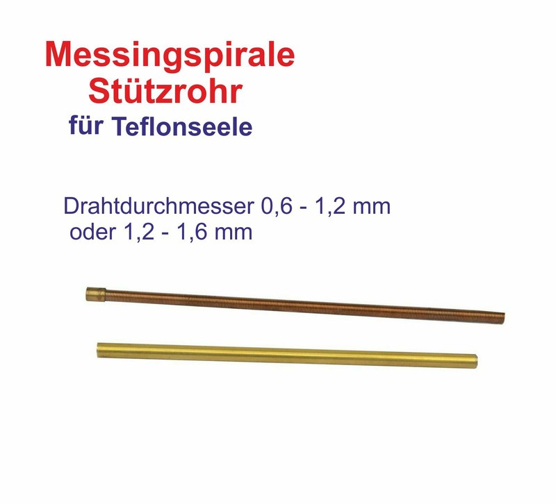 Messingspirale  Stutzrohr  Fur Teflonseele    Drah/Messer 0,6 - 1,2 Mm Oder 1,6