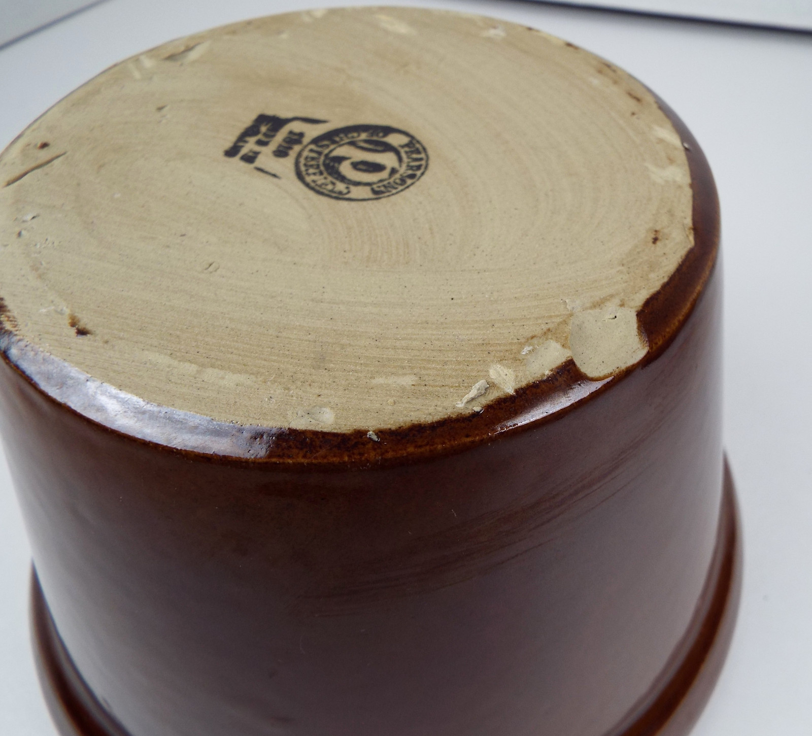 2 VINTAGE BRITISH STONEWARE Bowls Pearsons Of Chesterfield 1810 Pottery England