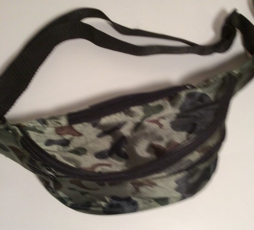 Camouflage Set With Money Belt Waist Bag, Hankerchief, Beer Cooler, And Belt