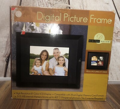 Digital Decor Digit 8'' Photo Frame Black Frame DPF8512 NEW in BOX  512MB Memory