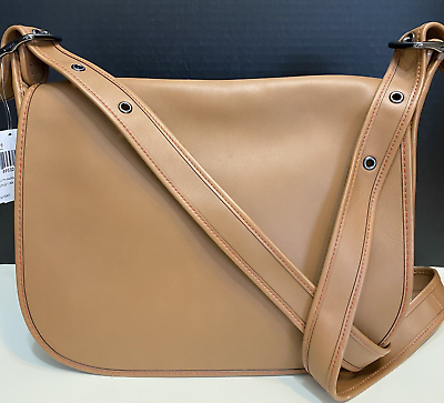 COACH Glovetanned Leather SADDLE Bag TAN Brown Crossbody Shoulder NEW 55298 395