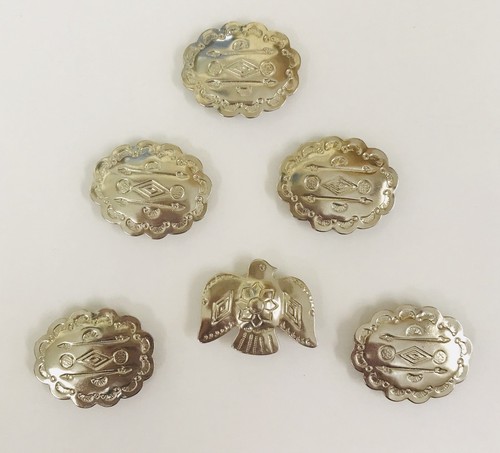 Lot 12 Button Covers Silver Tone Turquoise Native Southwestern Faux Hearts Bird