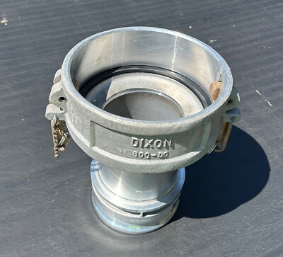 8'' Female Camlock x 6'' Male Camlock adaptor aluminum. Dixon 8060.  