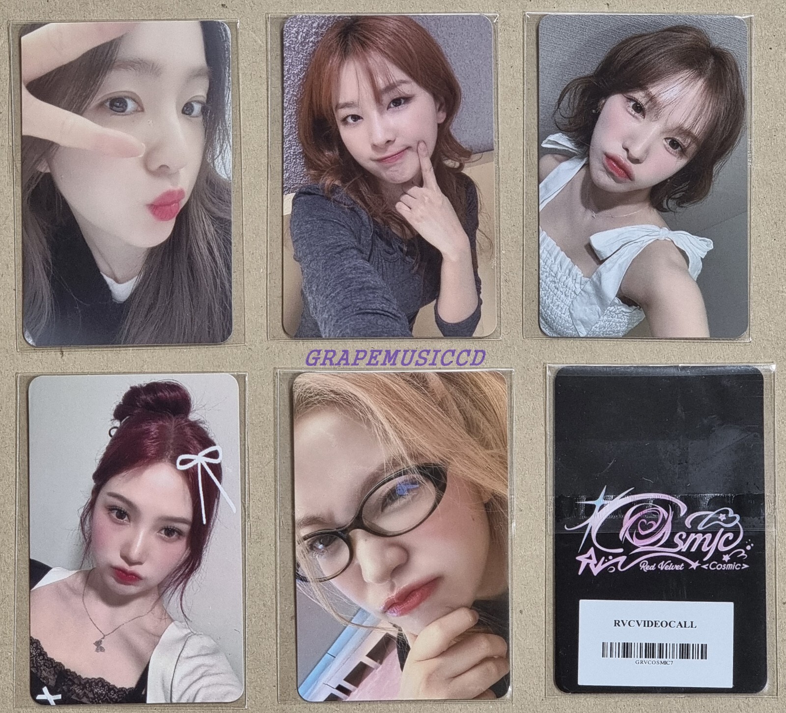 Red Velvet Cosmic OFFICIAL SMTOWN VIDEO CALL EVENT PHOTOCARD