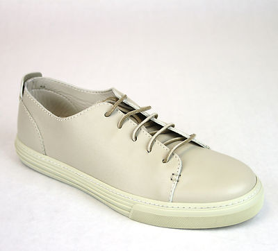 Pre-owned Gucci Authentic  Mens Leather Lace-up Sneaker White 342038 9022