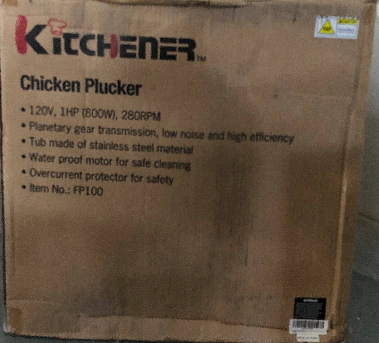 Kitchener Chicken Plucker De Feather Remover Poultry Fowl Food