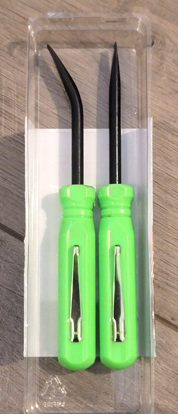 Lang Tools 2pc 5" Mini Pocket Pry Bar Set, GREEN, made in the USA #853-06-2STG