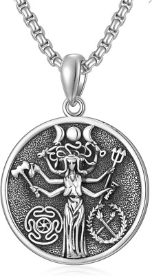925 Sterling Silver Hecate Goddess Egyptian Necklace Jewelry Gifts for Men Women