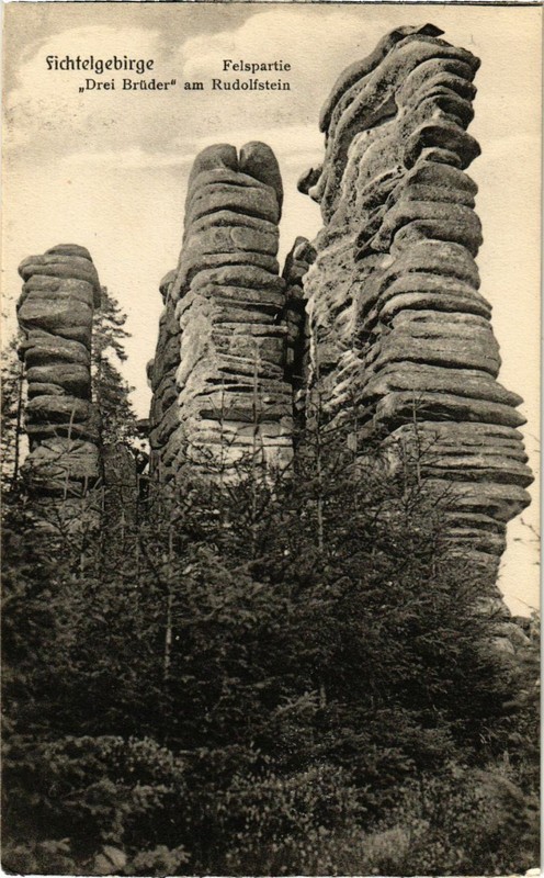 Cpa Ak Fichtelgebirge - Felspartie Drei Bruder Am Rudolfstein Germany (964675)