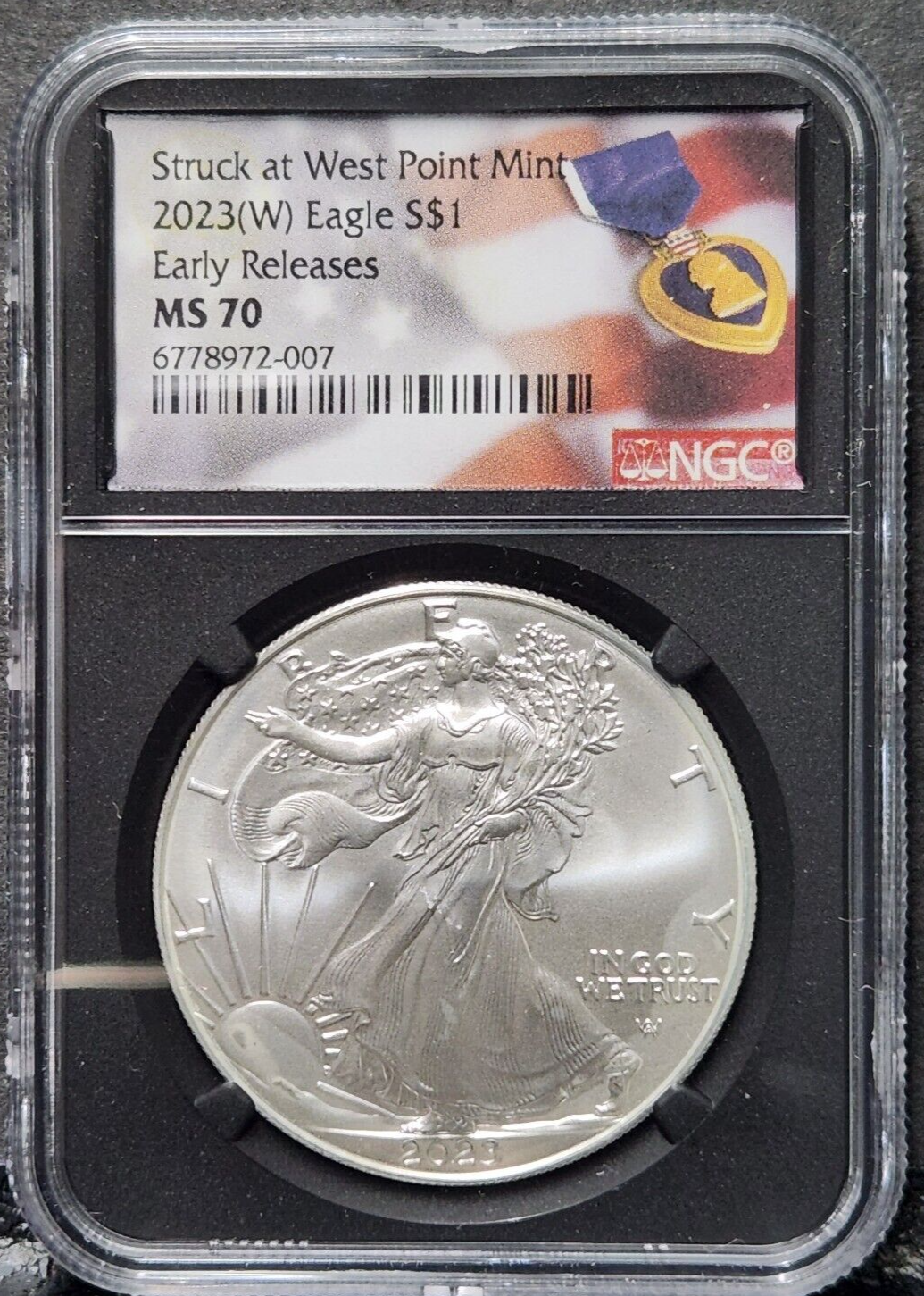 2021-W $1 Silver Eagle Early Release MS 70 NGC West Point