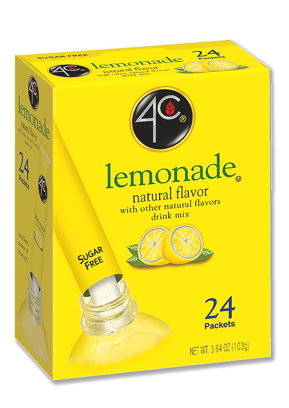 4C Natural Flavor Sugar Free Lemonade Singles to Go Drink Mix 24-COUNT