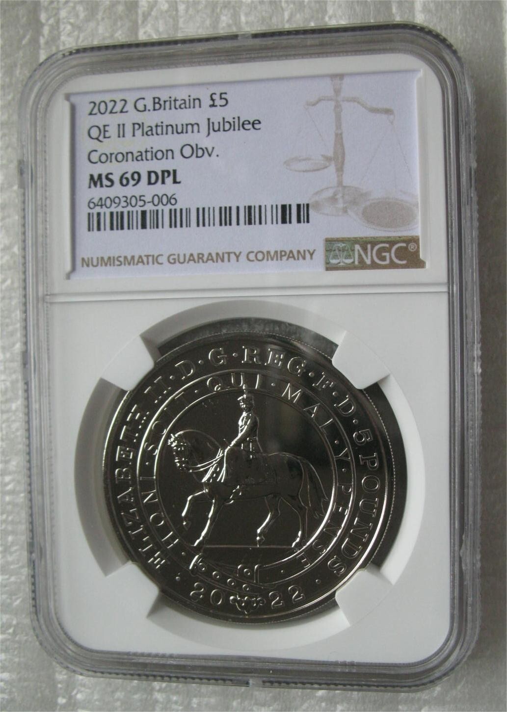 Great Britain UK £5 2022 Coin Queen II Platinum Jubilee NGC