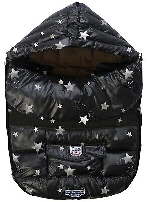 7AM Enfant Baby Shield Extendable Stroller Bunting Bag Stars Black Sz LARGE 1-3T
