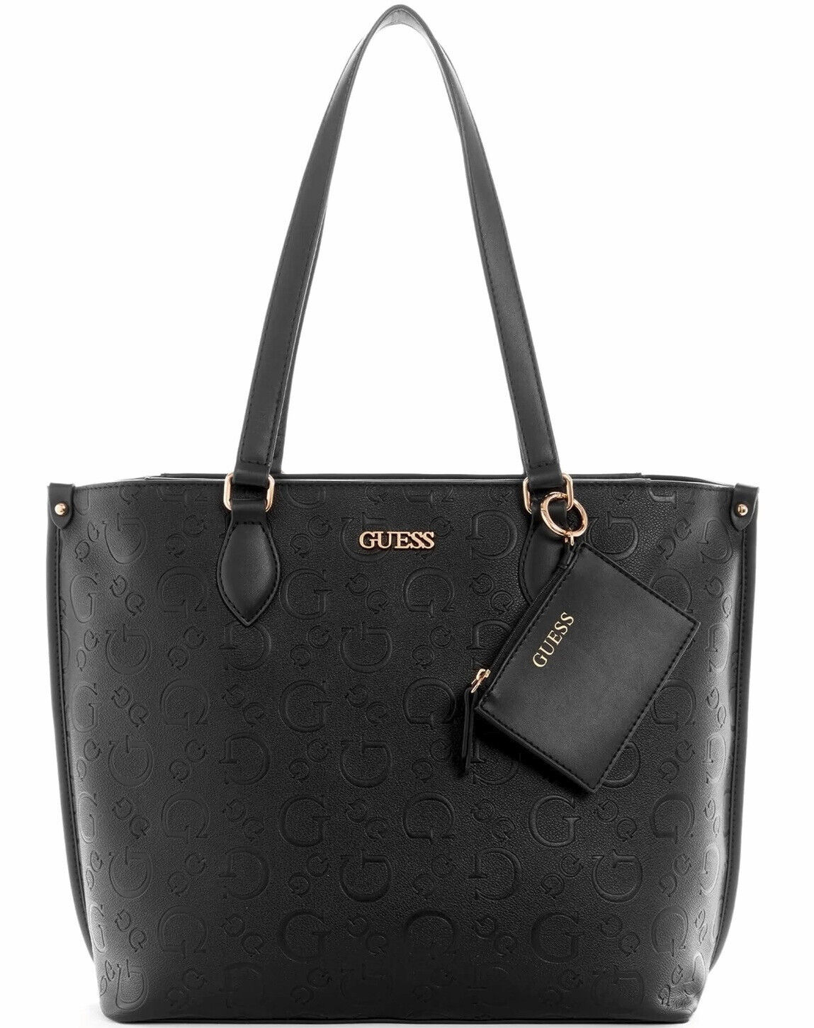 

Женская большая дорожная сумка-тоут с тисненым логотипом NEW GUESS - черный