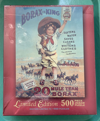 20-Mule Team Soap Limited Edition 500 Piece Jigsaw Puzzle NIP