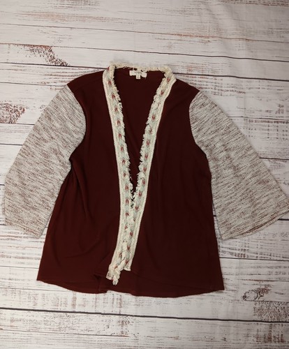 UMGEE  Cardigan Women’s Medium Colorful Fringe Aztec Boho Casual Western