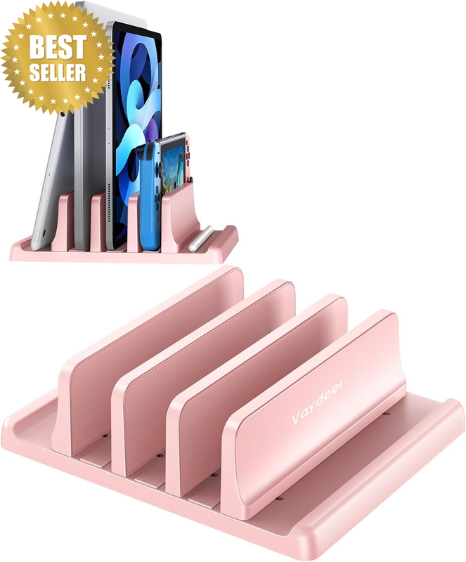 3-Slot Vertical Laptop Stand Made of Premium ABS Plastics 5 in 1 Design Space-Sa
