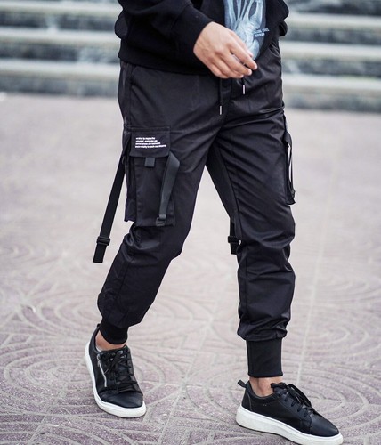 Niepce Techwear Matte Black Pants Streetwear Urban Casual Trouser Joggers