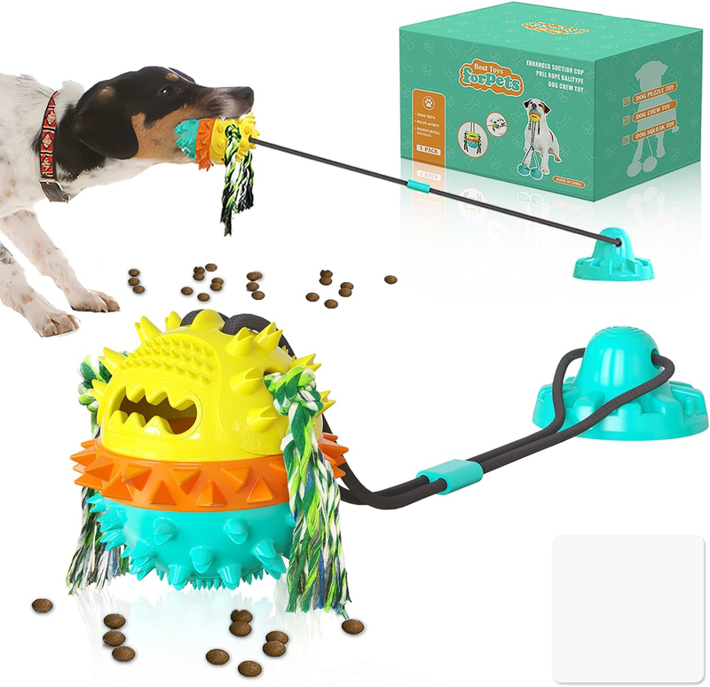Large Dog Suction Cup Tug of War Toy - Chewer Interactive Stimulating Puzzle Toy