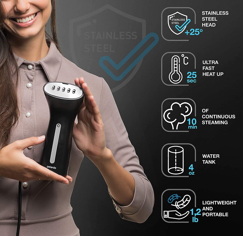 Steamer for Clothes, Best Portable Travel and Home Garment Steamer, Metal Steam