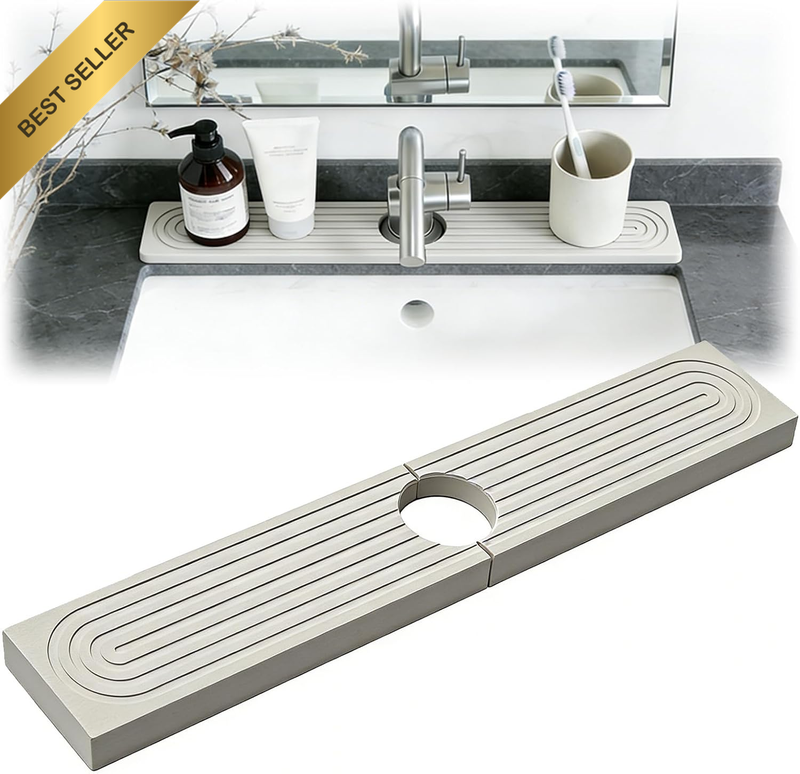 Stone Faucet Mat for Kitchen Sink | Diatomite Drying Tray Made of Diatomaceous E