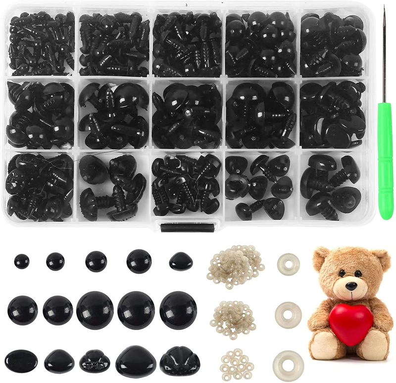 Yexixsr 566PCS Safety Eyes and Noses for Amigurumi, Stuffed 
