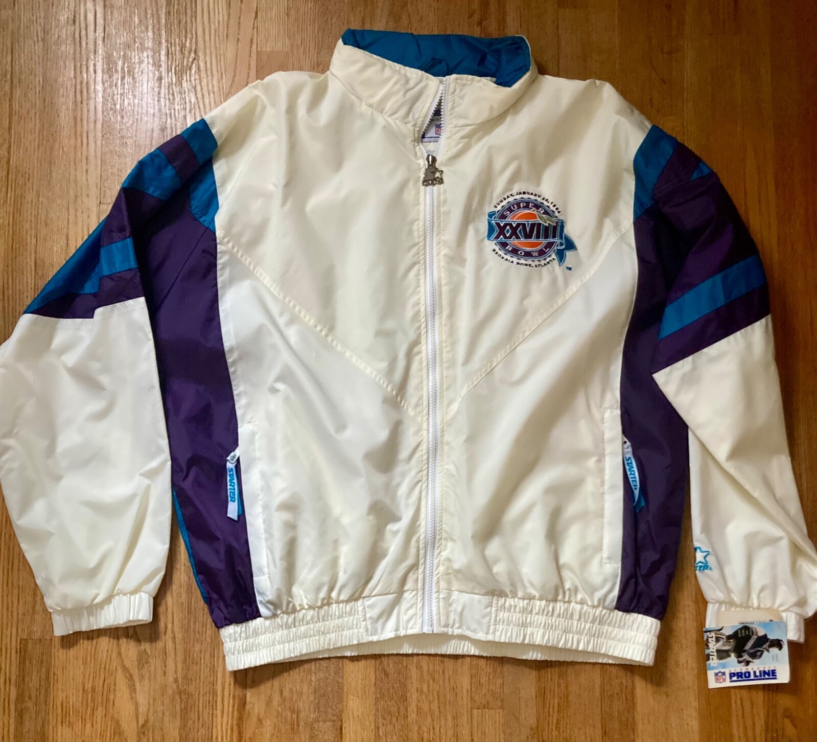 スーパーボウルXXVIIIジャケット　M Vintage Super Bowl XXVIII Apex Jacket Size Medium