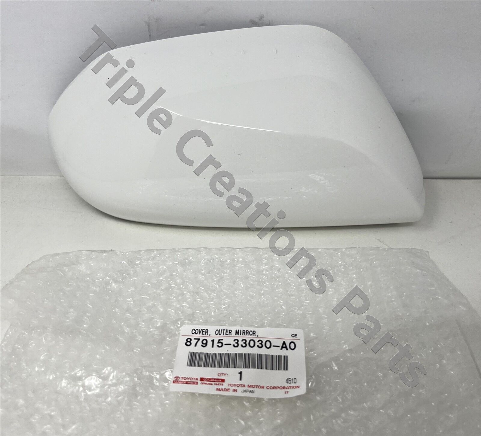 TOYOTA GENUINE OEM 87915-33030-A0 COVER, OUTER MIRROR, RH TOYOTA GENUINE OEM 87915-33030-A0 COVER, OUTER MIRROR, RH